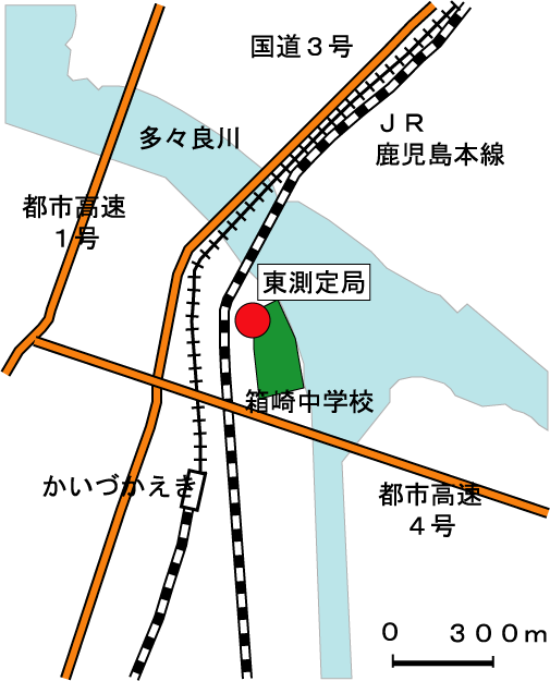 東測定局の地図