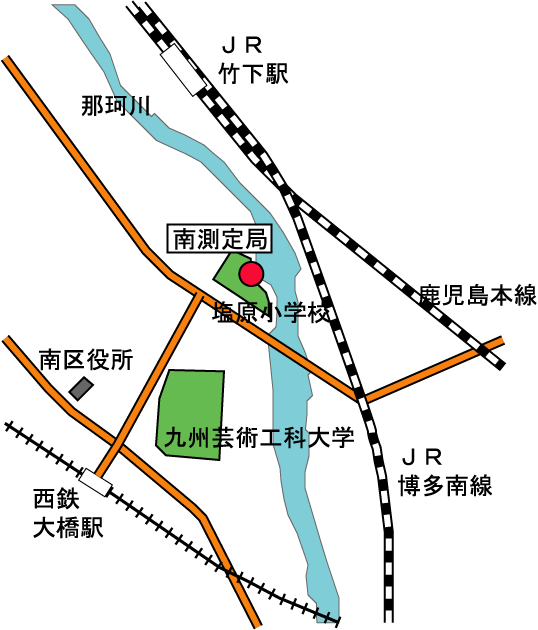 南測定局の地図