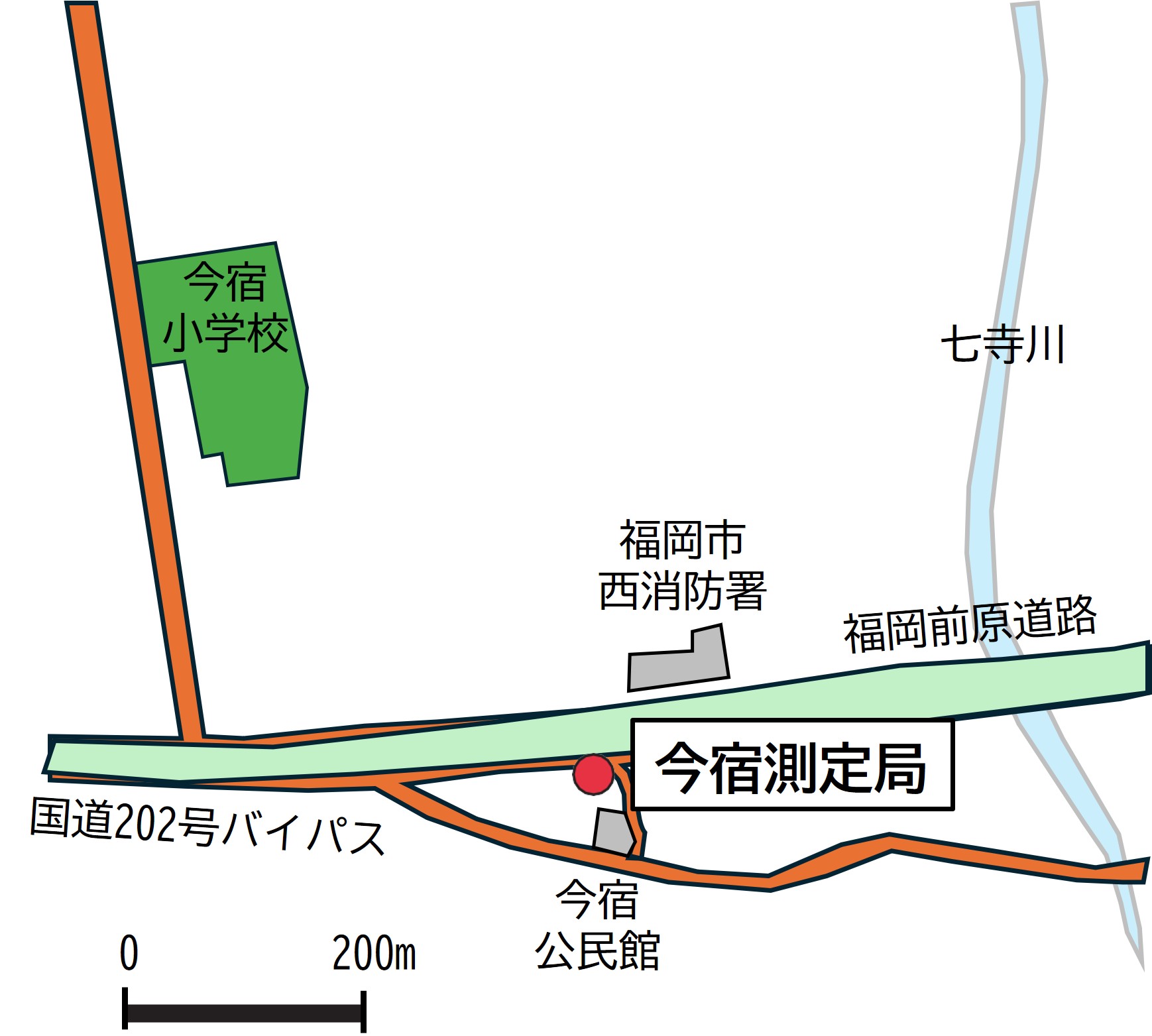 今宿測定局の地図